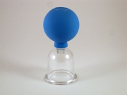 Schröpfglas mit Ball 4 cm aus Kunststoff