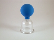 Schröpfglas mit Ball 5 cm aus Kunststoff