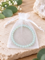 Preview: Jade Armband aus China-Jade mit grünen Natursteinperlen 6 mm
