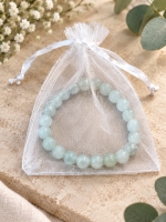 Preview: Jade Armband aus China-Jade mit grünen Natursteinperlen 8 mm