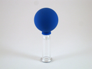 Schröpfglas mit Ball 2 cm aus Kunststoff