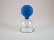 Schröpfglas mit Ball 6 cm aus Kunststoff
