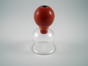Schröpfglas mit Ventil-Ball 6 cm