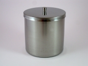 Wattedose mit Deckel aus Edelstahl