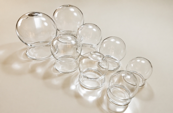 Schröpfglas Set mundgeblasen zum Feuerschröpfen