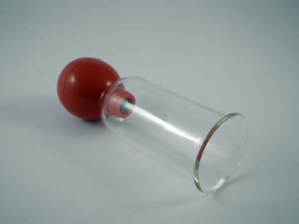 Massageglas mit Ventil-Ball 6 cm