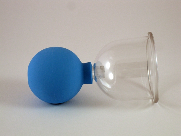 Schröpfglas mit Ball 6 cm aus Kunststoff