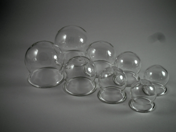 Schröpfglas Set mundgeblasen zum Feuerschröpfen
